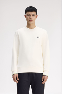 Fred Perry Erkek Bisiklet Yaka Pamuk Karışımlı Uzun Kollu Sweatshirt