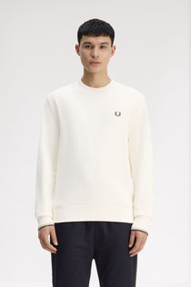 Fred Perry Erkek Bisiklet Yaka Pamuk Karışımlı Uzun Kollu Sweatshirt