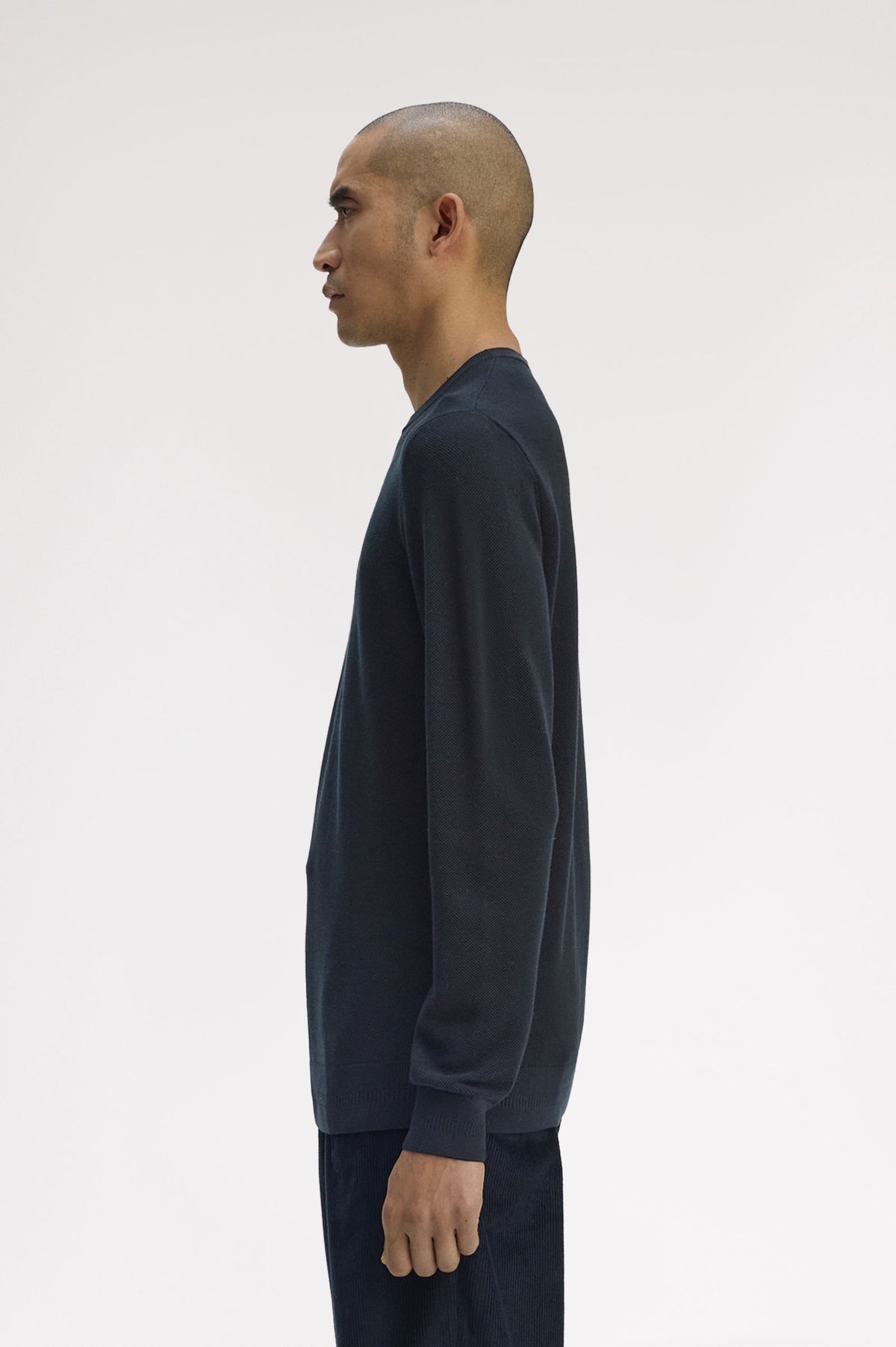 Fred Perry Erkek Bisiklet Yaka Normal Kesim Uzun Kollu Örme Triko Kazak