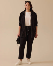 Gala-xi Kadın Oversize Kapüşonlu Minimalist Ceket - Günlük Kullanım