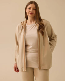 Gala-xi Kadın Oversize Kapüşonlu Minimalist Ceket - Günlük Kullanım