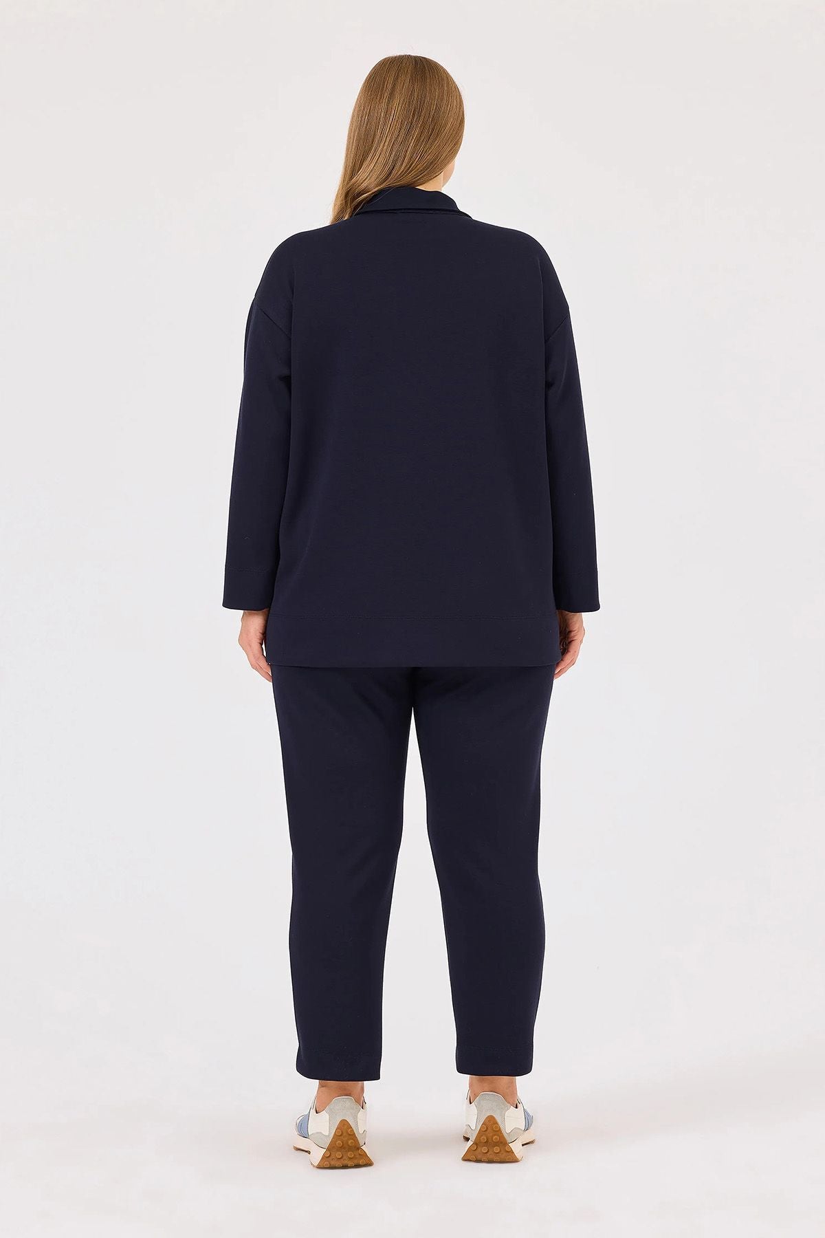 Gala-xi Kadın Büyük Beden Polo Yaka Sweatshirt 10002422314002