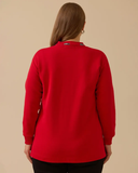 büyük beden fular yakalı sweatshirt10002522314010