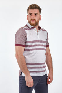 Gallus Erkek Polo Yaka Çizgili T-Shirt - Kısa Kol Regular Fit