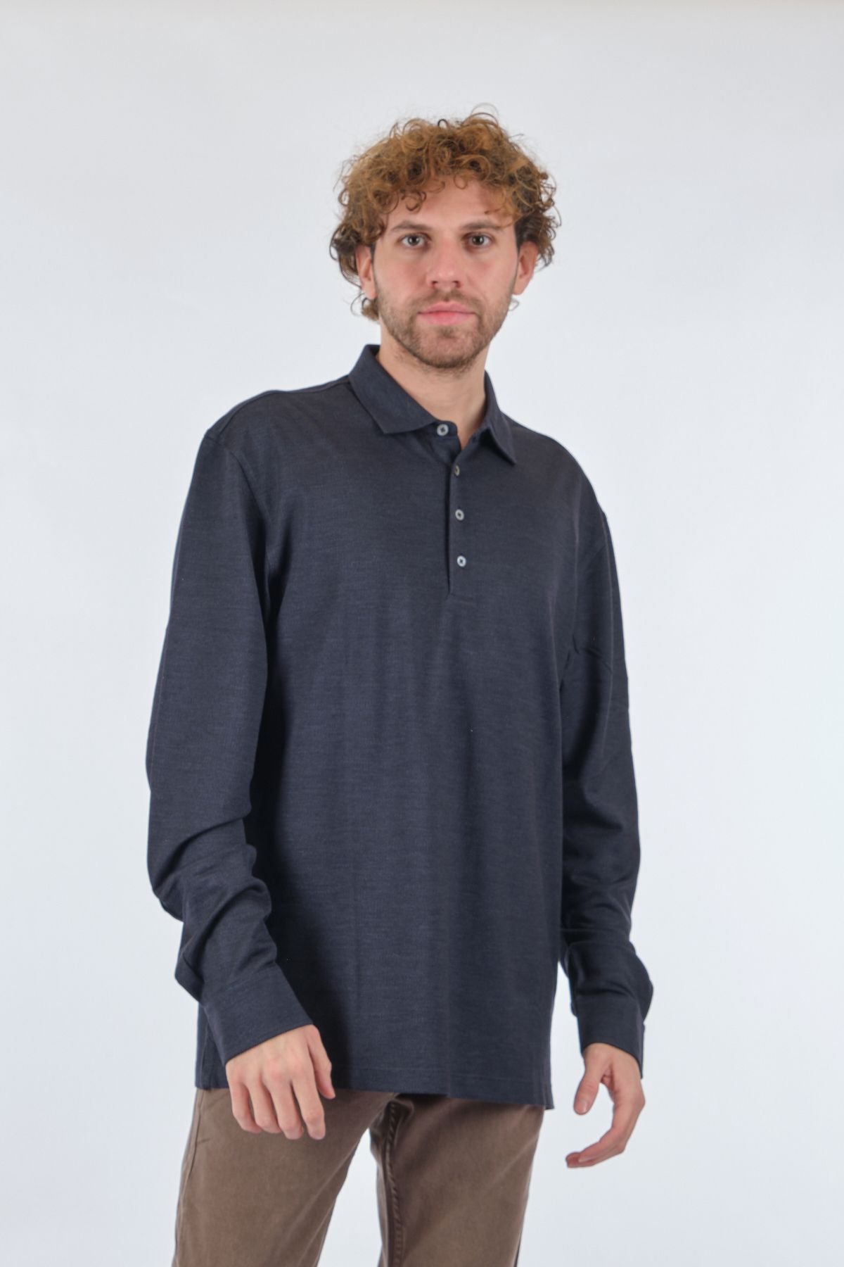 Gallus Oversize Uzun Kol Polo Yaka Erkek Sweatshirt - Günlük & Şık Translation missing: tr.content.product_image_main