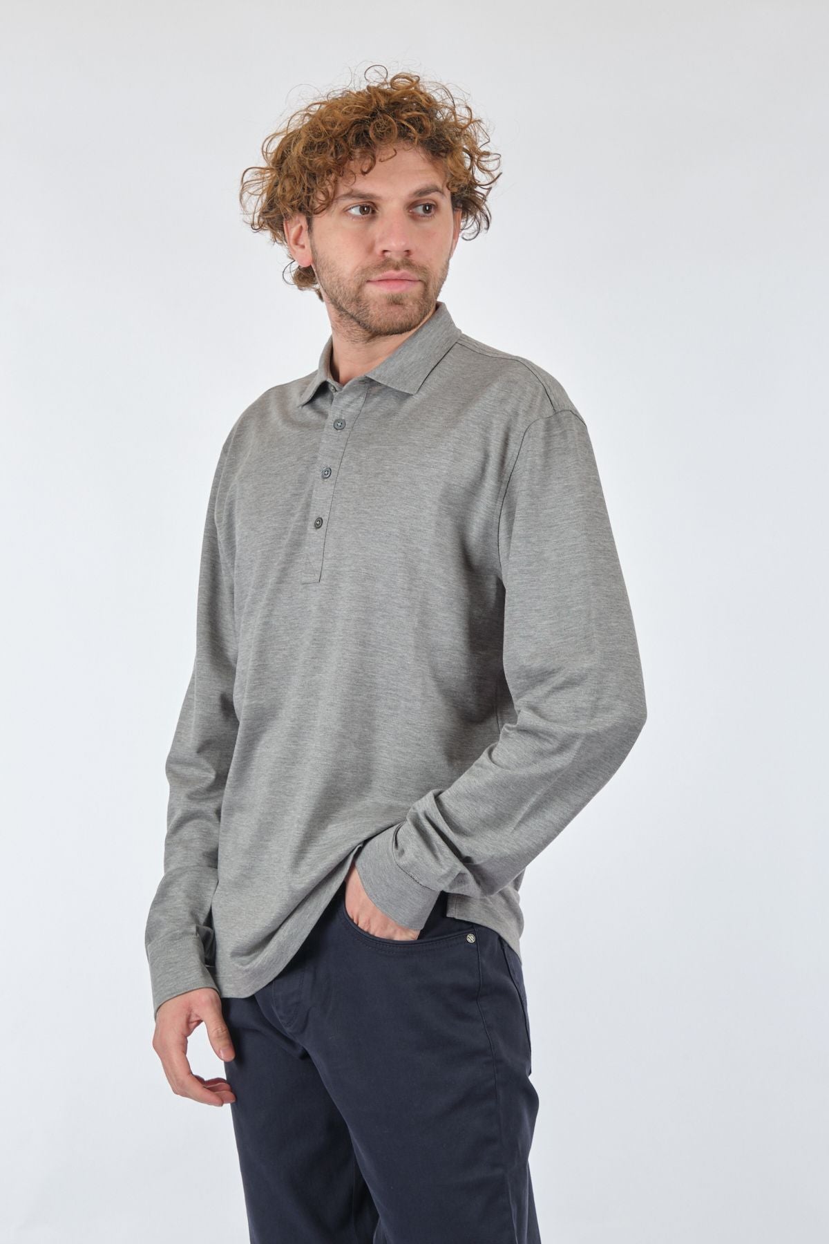 Gallus Erkek Uzun Kol Polo Yaka Sweatshirt - Minimalist & Günlük Translation missing: tr.content.product_image_secondary