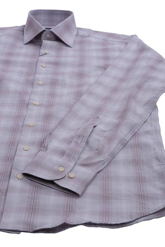 Giant Erkek Kareli Uzun Kol Gömlek - Modern Fit Günlük İş