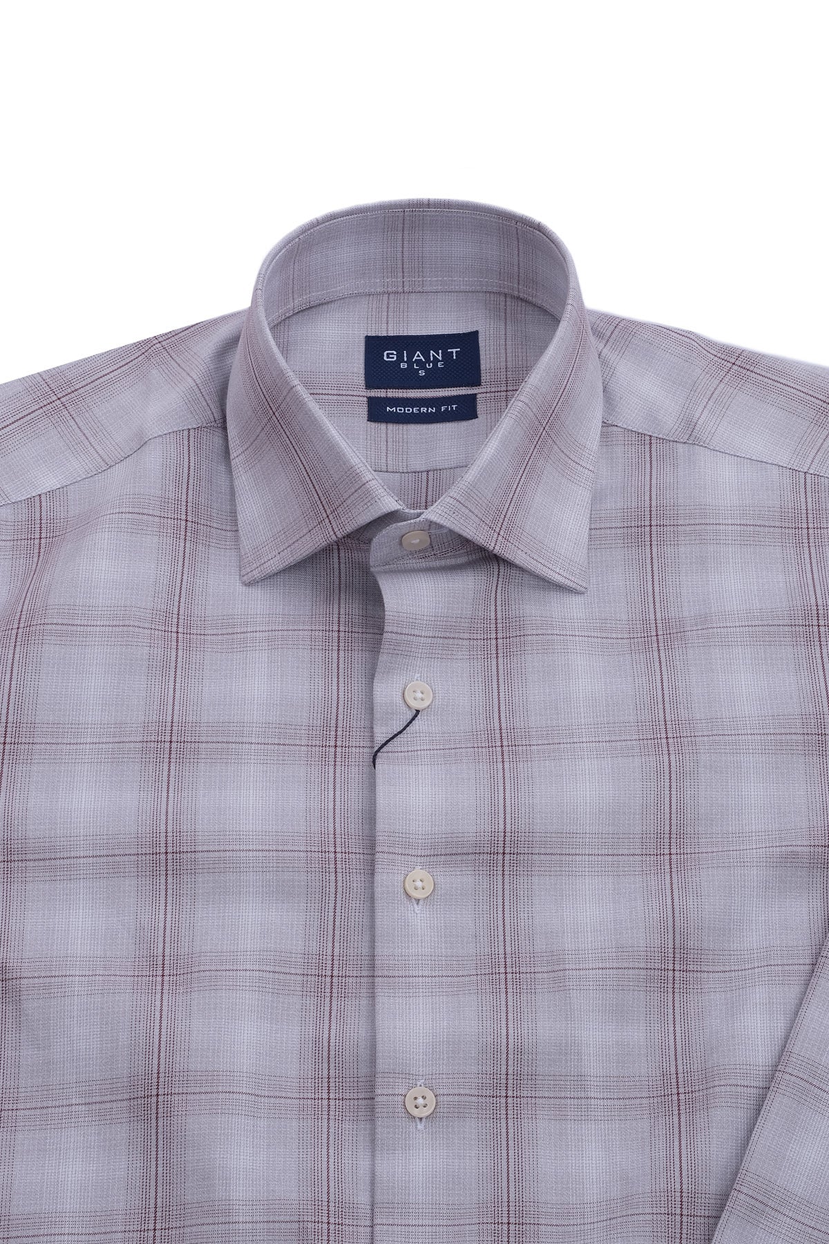 Giant Erkek Kareli Uzun Kol Gömlek - Modern Fit Günlük İş