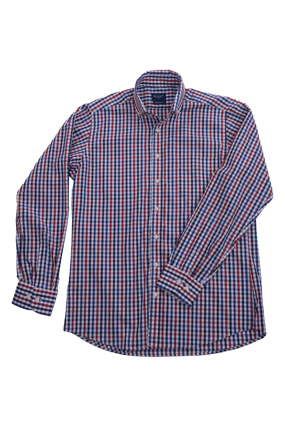 Giant Erkek Uzun Kol Kareli Gömlek - Minimalist Stil