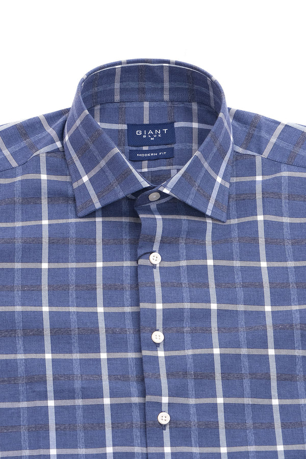 Giant Modern Fit Kareli Uzun Kol Erkek Gömlek - Minimalist Stil