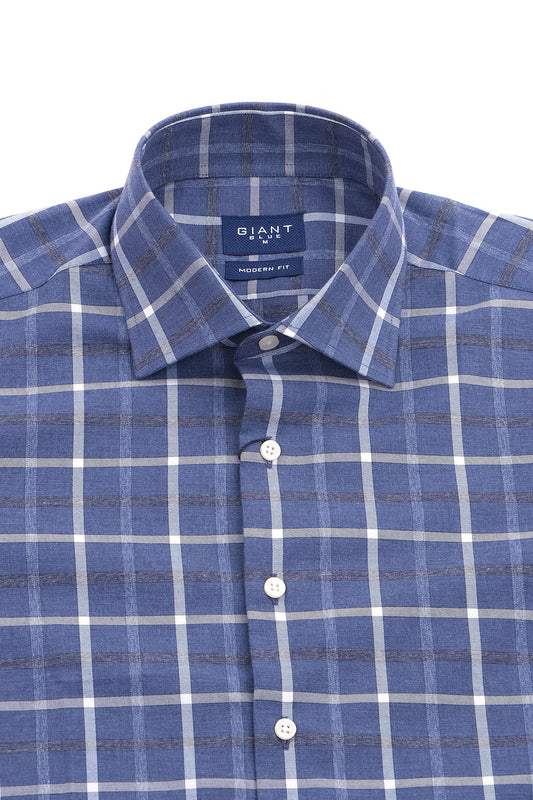 Giant Modern Fit Kareli Uzun Kol Erkek Gömlek - Minimalist Stil
