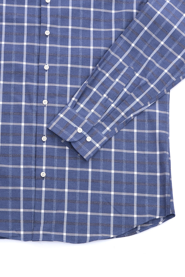 Giant Modern Fit Kareli Uzun Kol Erkek Gömlek - Minimalist Stil