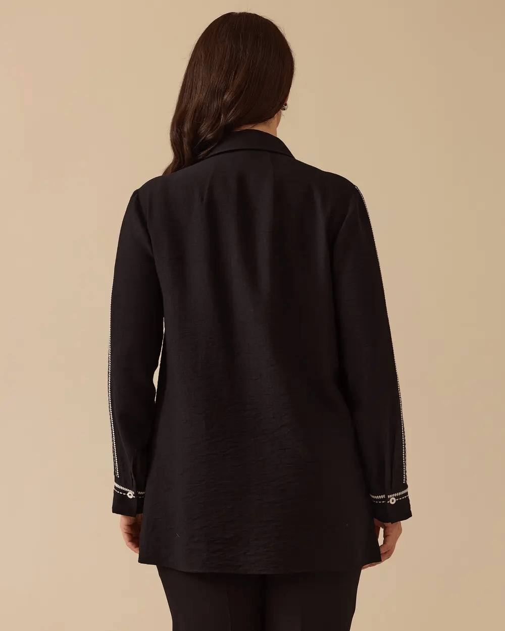 Gala-xi Kadın  Büyük Beden Uzun Kollu Gömlek 10002511514009