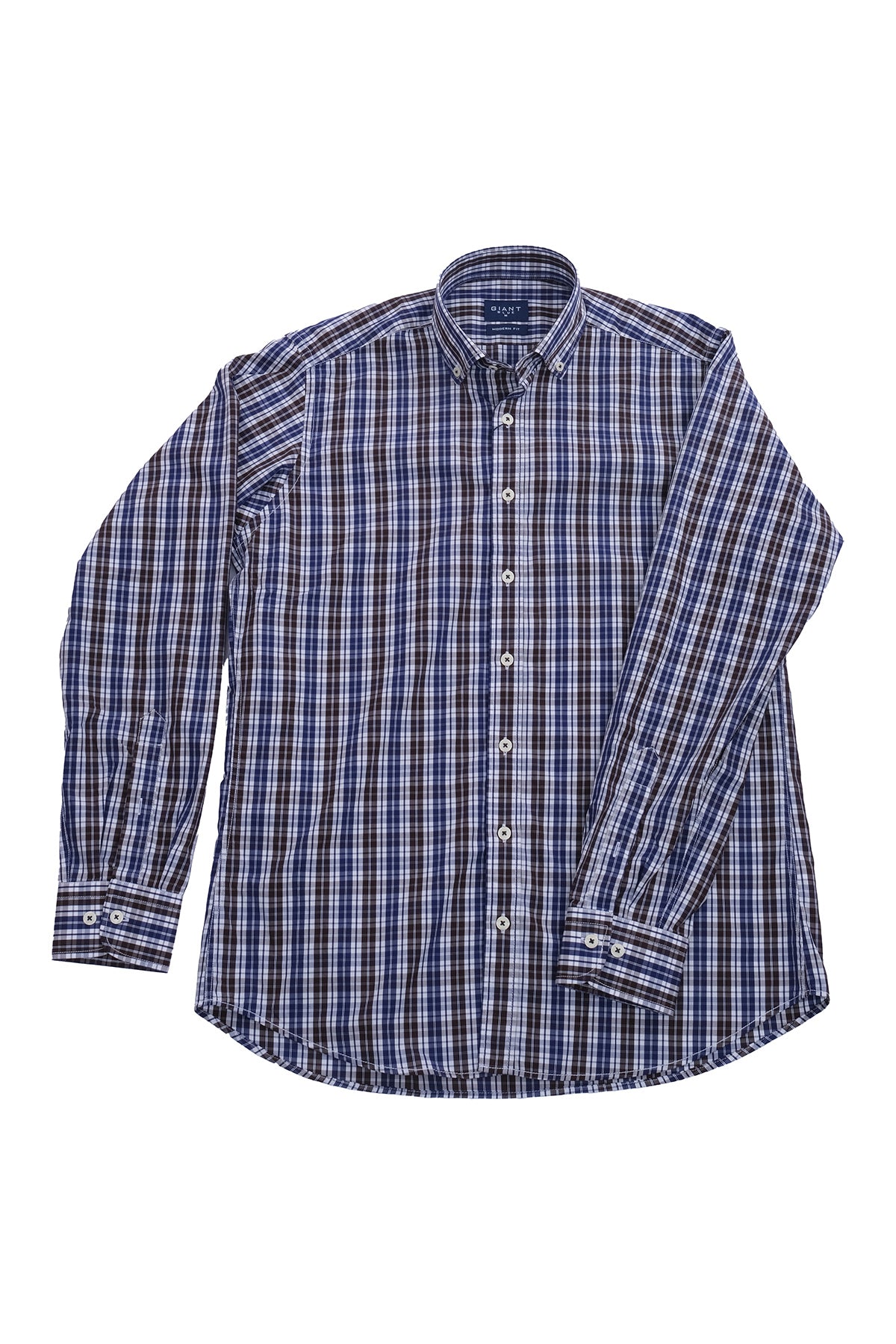 Giant Erkek Uzun Kol Kareli Gömlek - Modern Fit Günlük İş Translation missing: tr.content.product_image_main
