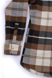 Giant Minimalist Kareli Erkek Uzun Kol Gömlek - Günlük Stil