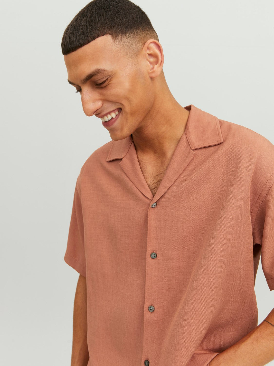 Jack&Jones Oversize Minimalist Kısa Kol Erkek Gömleği
