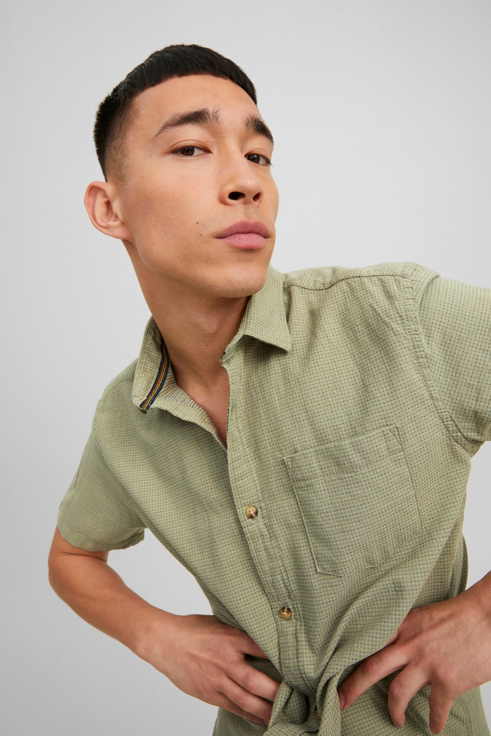 Jack&Jones Minimalist Kısa Kol Erkek Gömleği - Günlük & Rahat