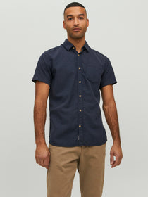 Jack&Jones Minimalist Kısa Kol Erkek Gömleği - Günlük & Rahat