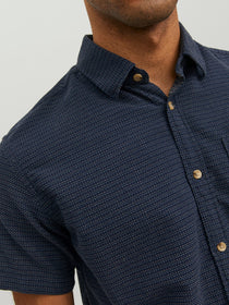 Jack&Jones Minimalist Kısa Kol Erkek Gömleği - Günlük & Rahat