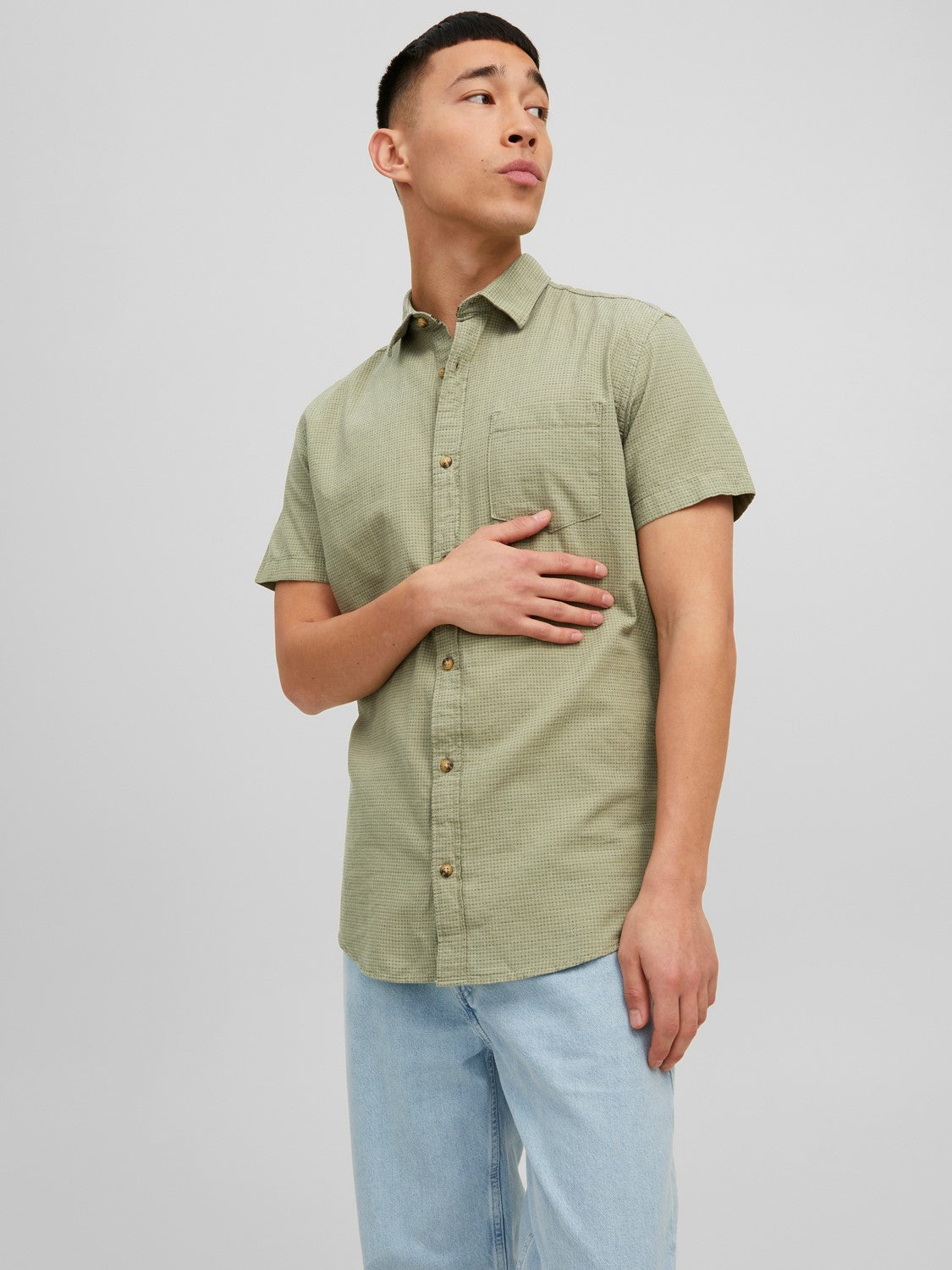 Jack&Jones Minimalist Kısa Kol Erkek Gömleği - Günlük & Rahat Ana görsel