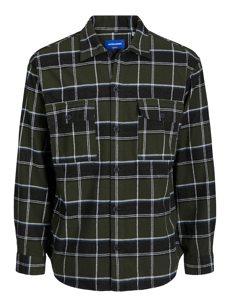 Jack&Jones Oversize Kareli Uzun Kol Gömlek - Günlük Stil