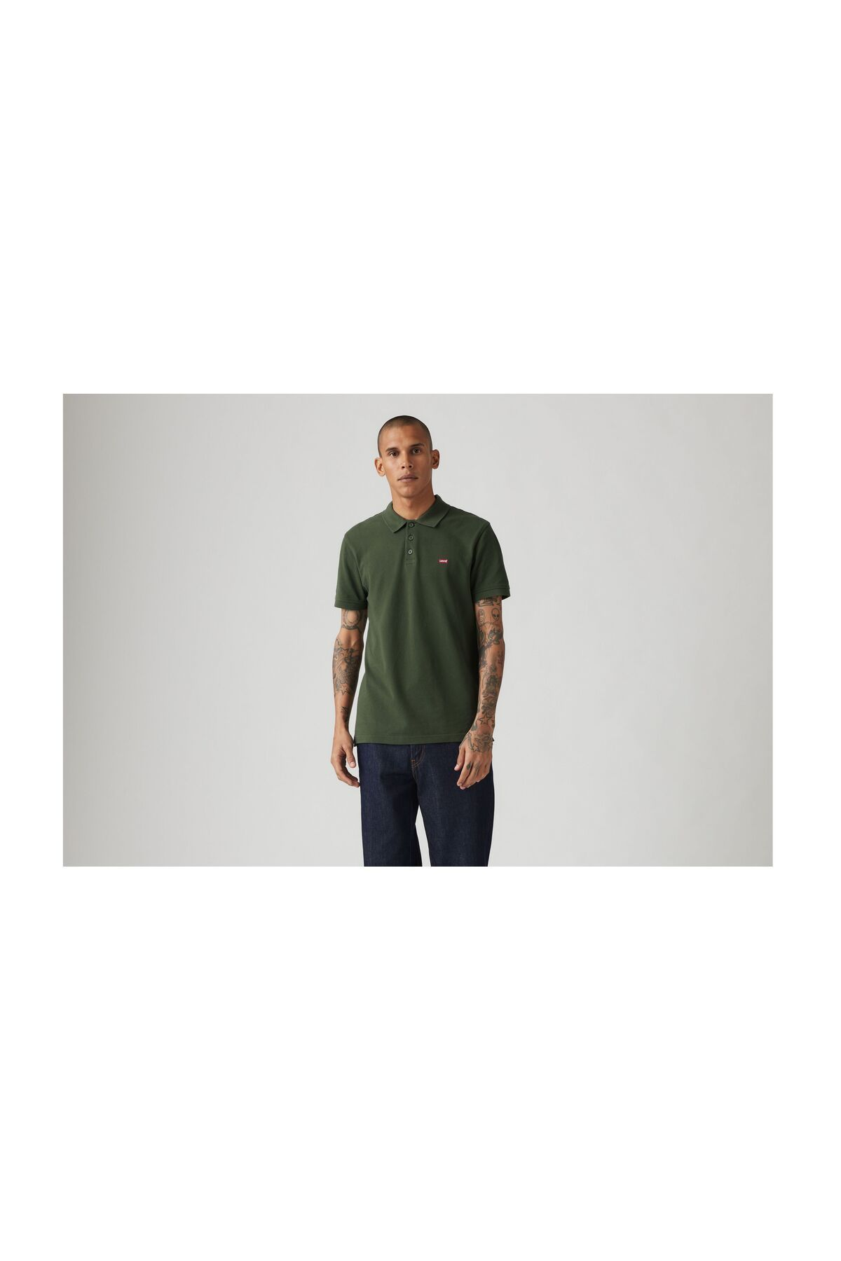 Levi's Erkek Minimalist Polo Yaka Kısa Kol T-Shirt - Günlük Stil Ana görsel