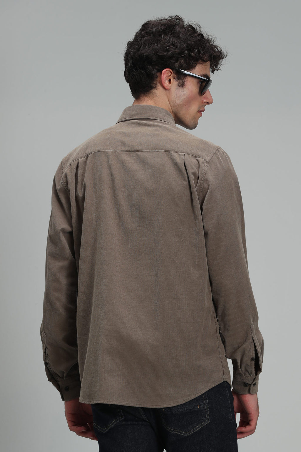 Lufian Oversize Kadife Erkek Gömlek - Uzun Kol - Minimalist Tarz
