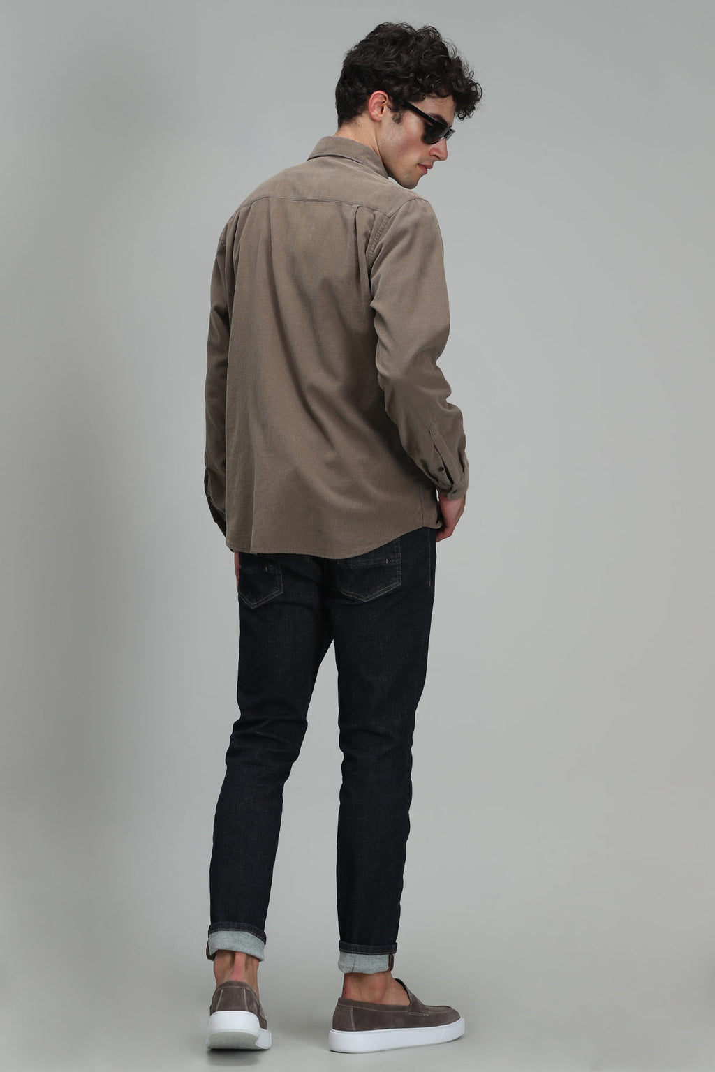 Lufian Oversize Kadife Erkek Gömlek - Uzun Kol - Minimalist Tarz