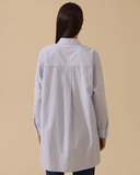 قميص مخطط بتفاصيل مطرزة Scl