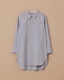 çizgili boncuk detaylı gömlek Scl