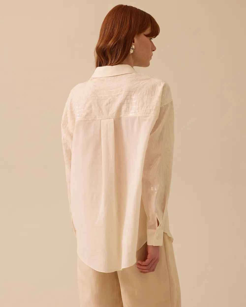 Seçil Minimalist Oversize Uzun Kol Gömlek - Günlük & Özel Gün Translation missing: ar.content.product_image_secondary