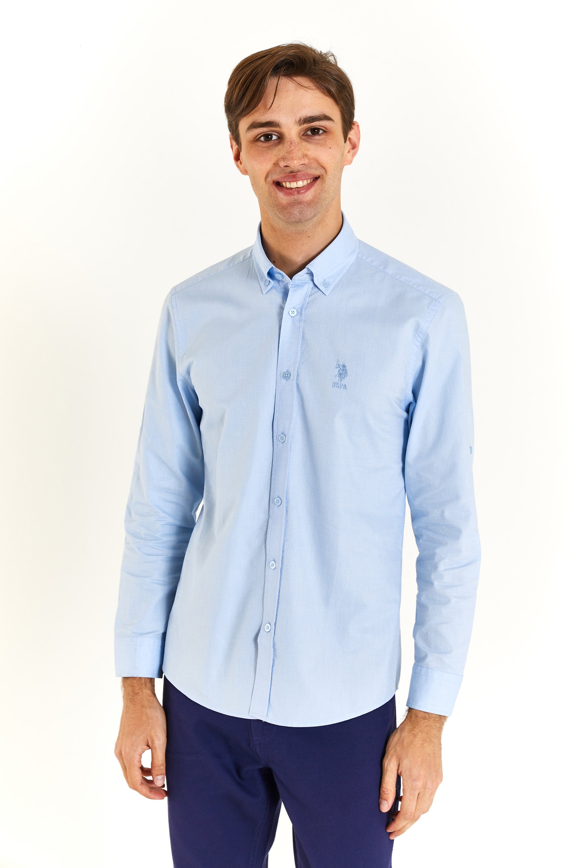 U.S. Polo Assn. Erkek Minimalist Uzun Kol Gömlek - Günlük/İş Translation missing: tr.content.product_image_main
