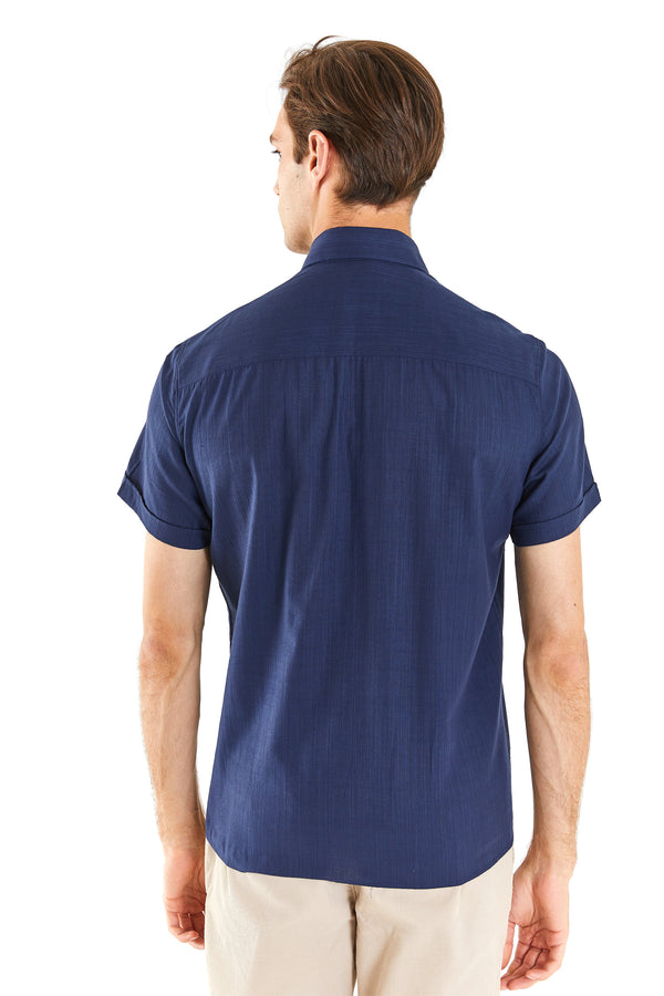 U.S. Polo Assn. Minimalist Kısa Kol Erkek Gömleği - Regular Fit