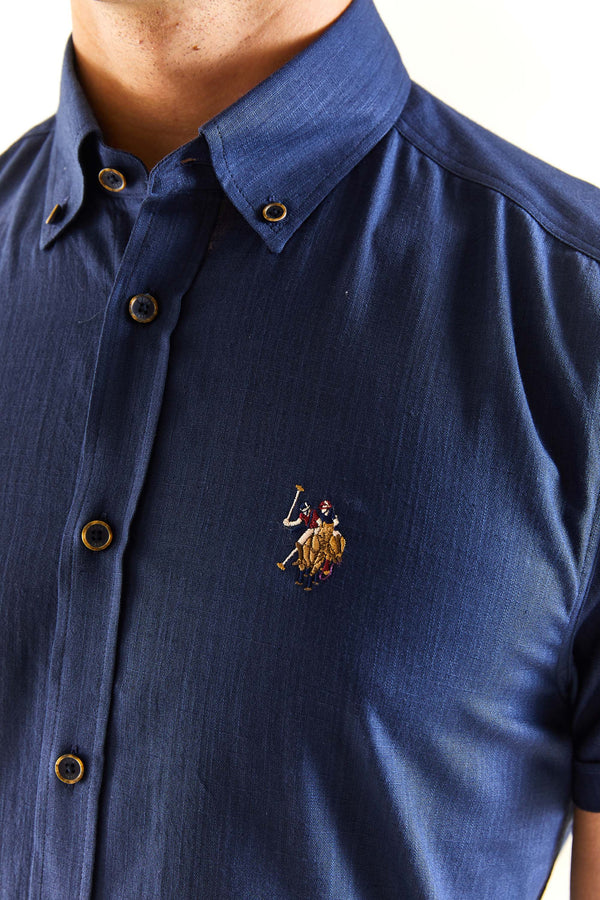 U.S. Polo Assn. Minimalist Kısa Kol Erkek Gömleği - Regular Fit