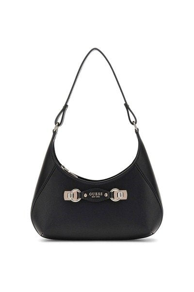 Guess Kadın Suni Deri Omuz Çantası Metal Detaylı Fermuarlı Baget Çanta