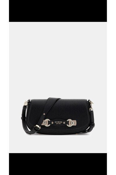 Guess Kadın Flap Kapaklı Omuz Çantası Metal Halka Detaylı İkincil görsel