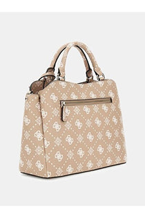 Guess Kadın Monogram Desenli Suni Deri Top Handle Çanta Omuz Askılı