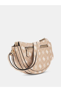 Guess Kadın Monogram Desenli Ayarlanabilir Askılı Yarım Ay Omuz Çantası