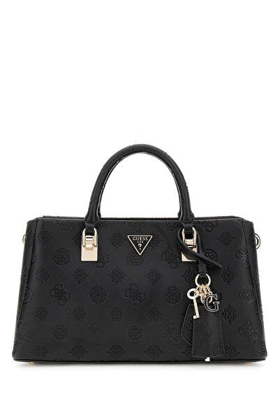 Guess Kadın Monogram Kabartma Desenli Suni Deri Çift Saplı Omuz ve El Çantası