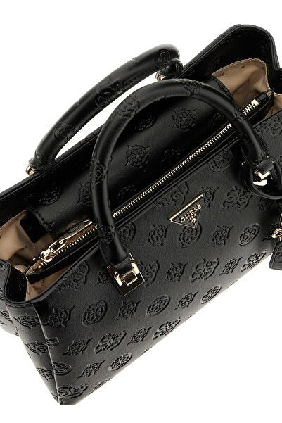 Guess Kadın Monogram Kabartma Desenli Suni Deri Çift Saplı Omuz ve El Çantası