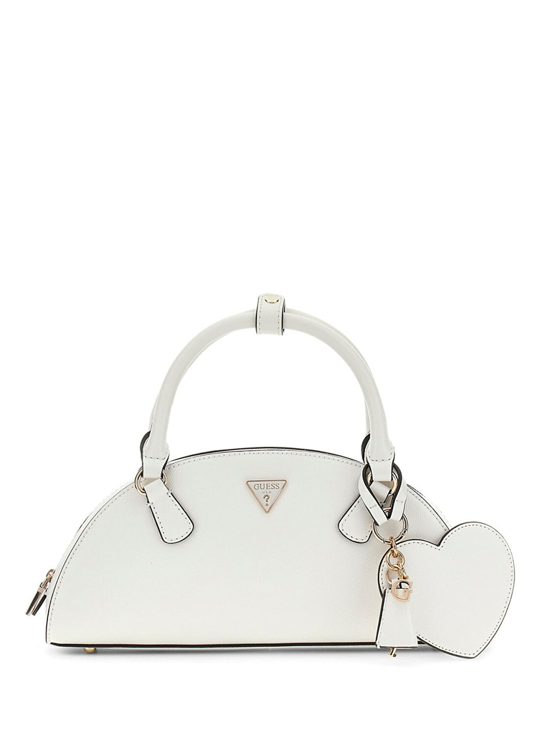 Guess Kadın Suni Deri Yarım Ay Formlu El Çantası Kalp Charm Detaylı İkincil görsel