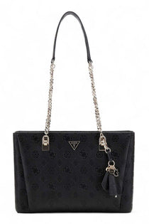Guess Kadın Monogram Desenli Zincir Askılı Suni Deri Omuz Çantası