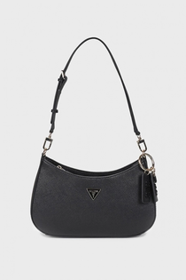 Guess Noelle II Üstten Fermuarlı Omuz Kadın Siyah El Çantası HWZG9672180