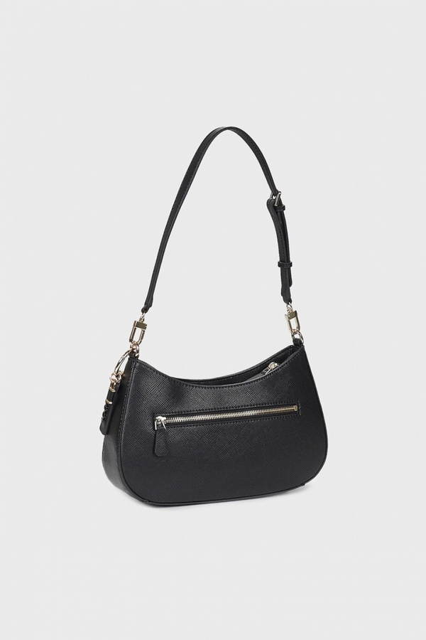 Guess Noelle II Üstten Fermuarlı Omuz Kadın Siyah El Çantası HWZG9672180