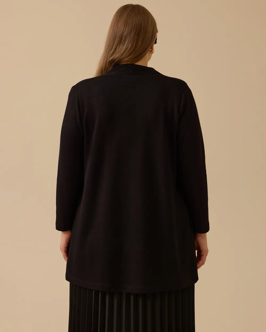 büyük beden asimetrik kesim triko hırka Gala-Xi