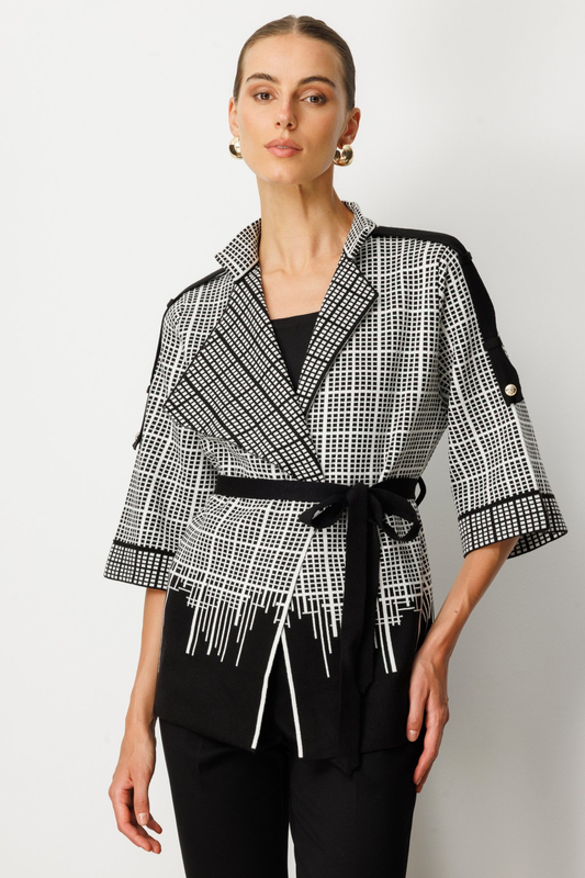 On Truvakar Kol Beli Kuşaklı Hırka