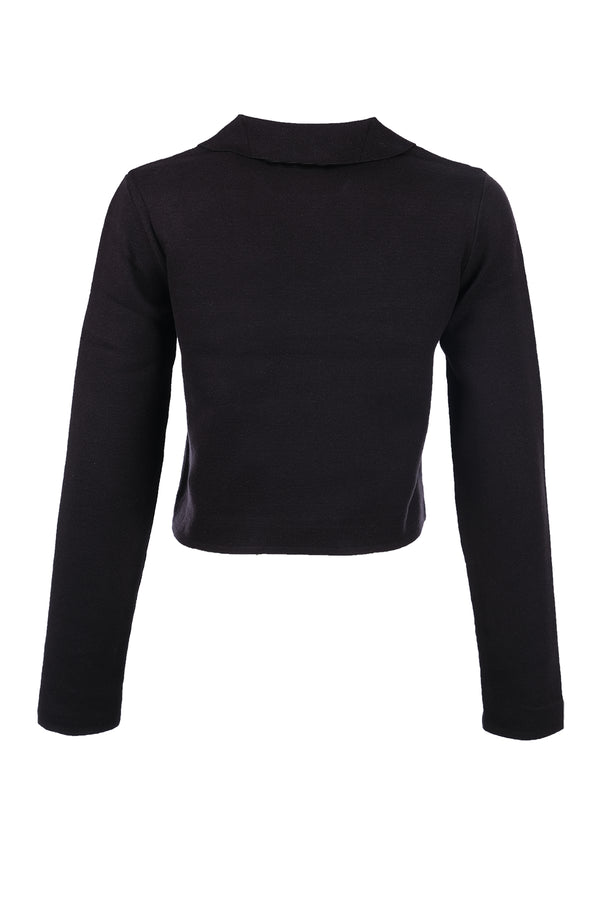 Unique Mode Minimalist Crop Hırka: Uzun Kol, Günlük Tarz