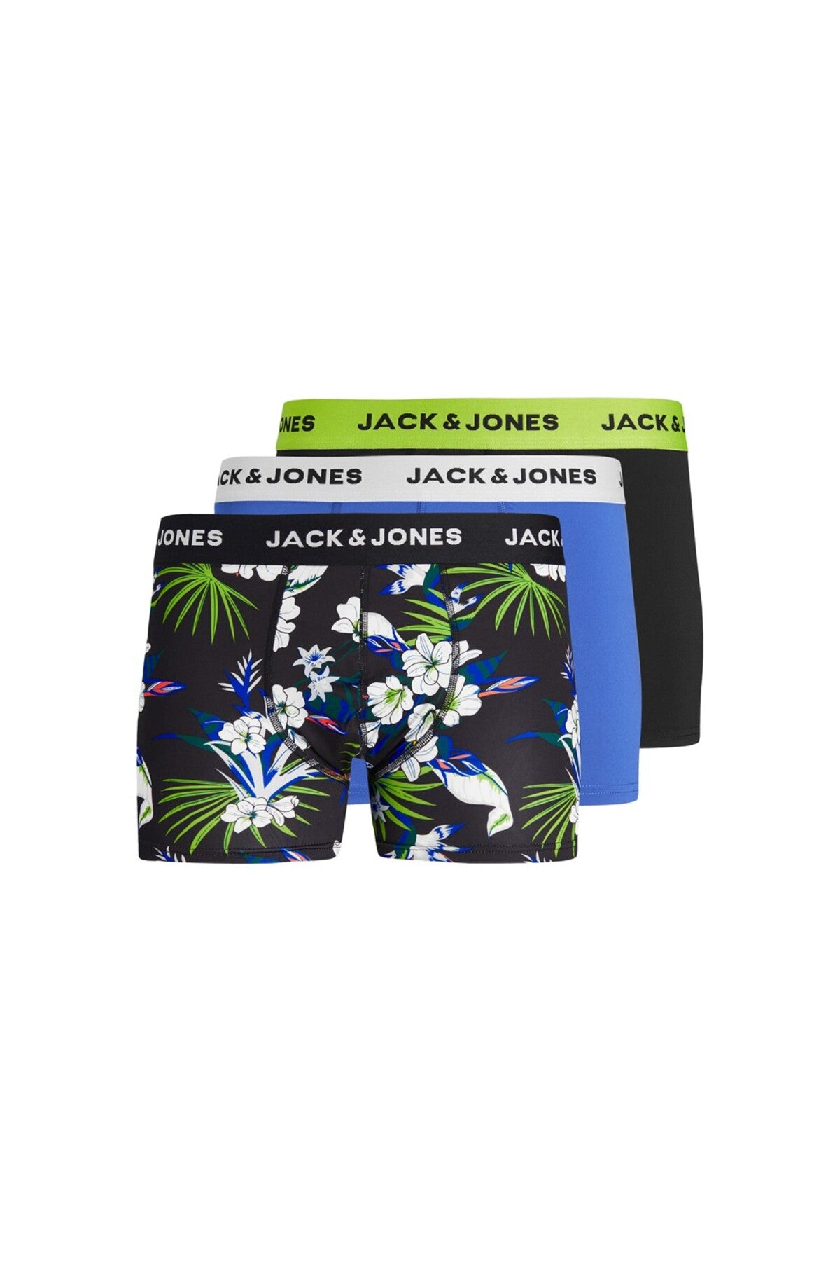 Jack&Jones Erkek Boxer 3'lü Set - Minimalist Tropikal Desenli Rahat Boxer Şort Translation missing: tr.content.product_image_main
