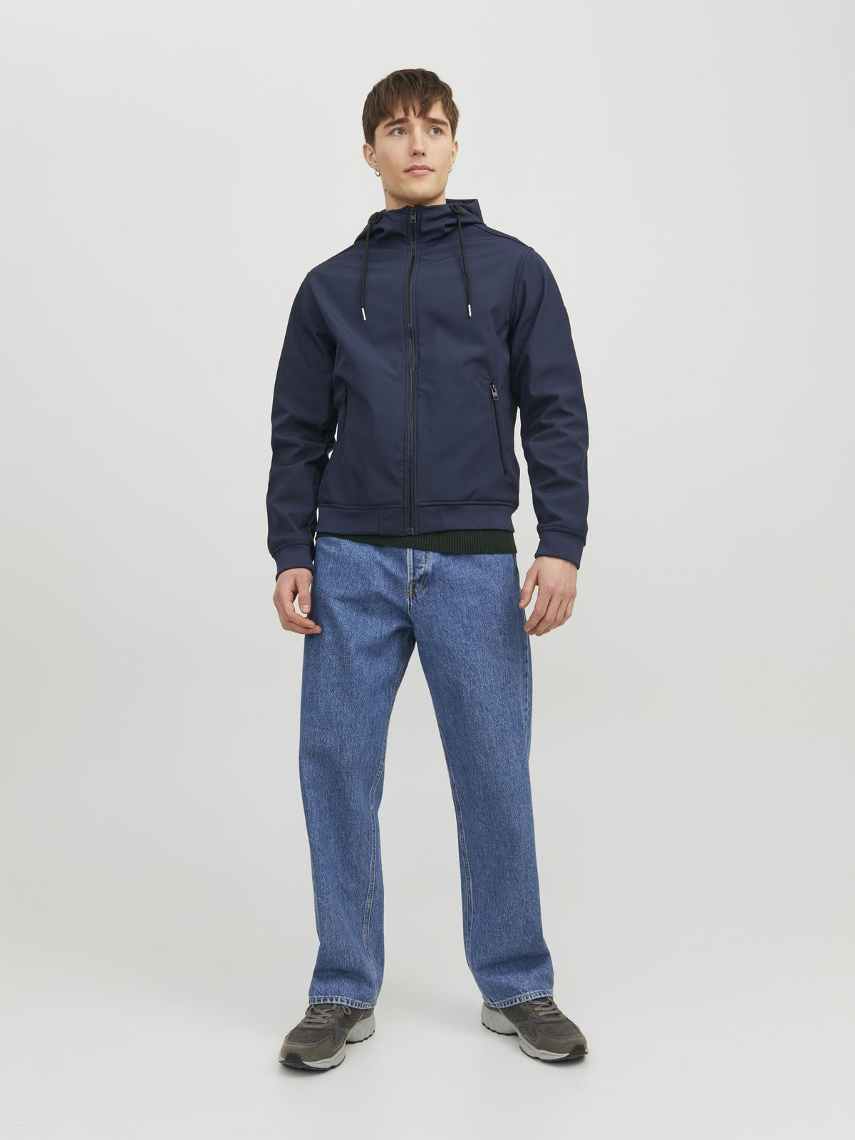 Jack&Jones Erkek Kapüşonlu Fermuarlı Cepli Standart Kalıp Polyester Ceket