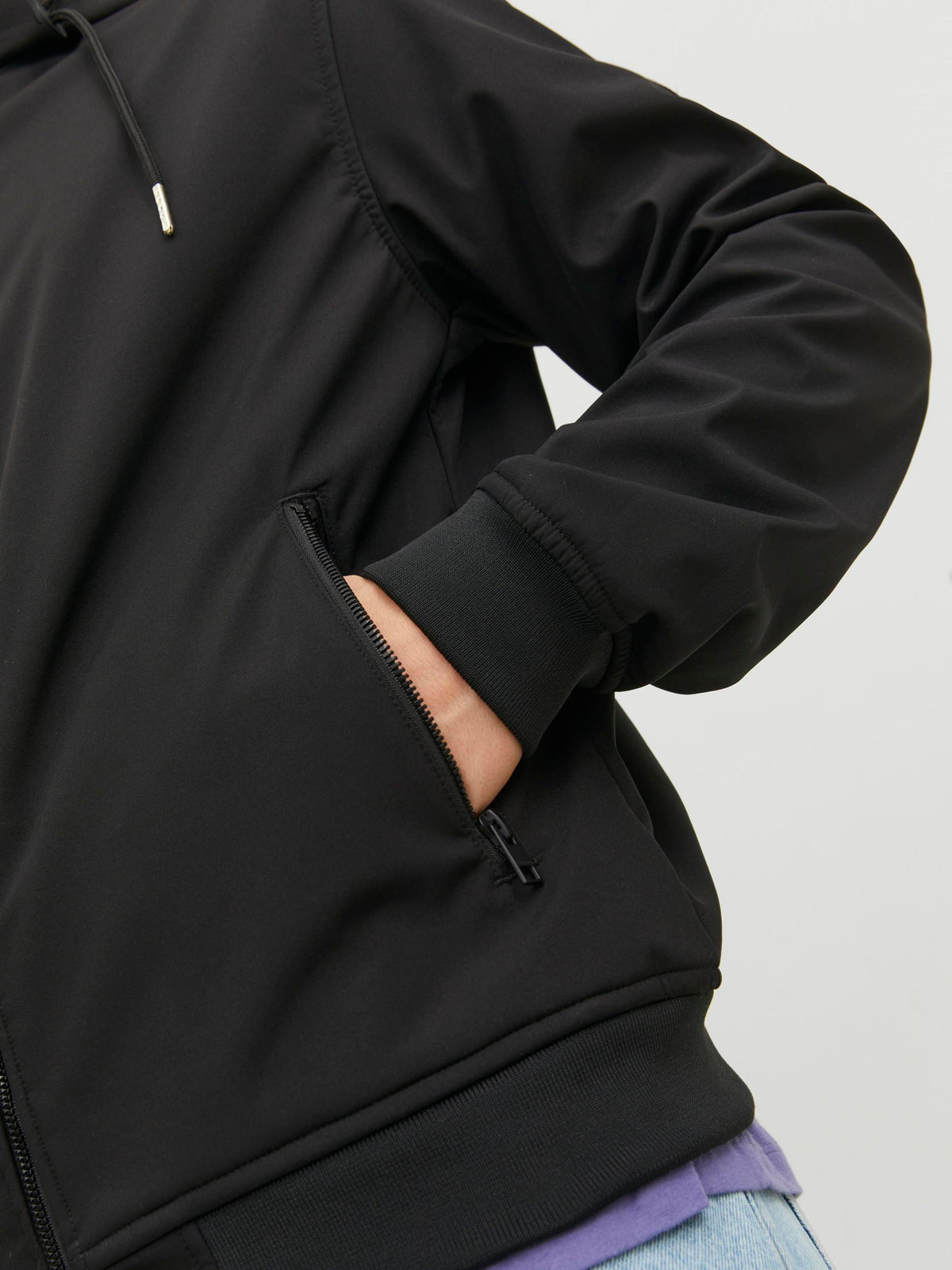 Jack&Jones Erkek Kapüşonlu Fermuarlı Cepli Standart Kalıp Polyester Ceket